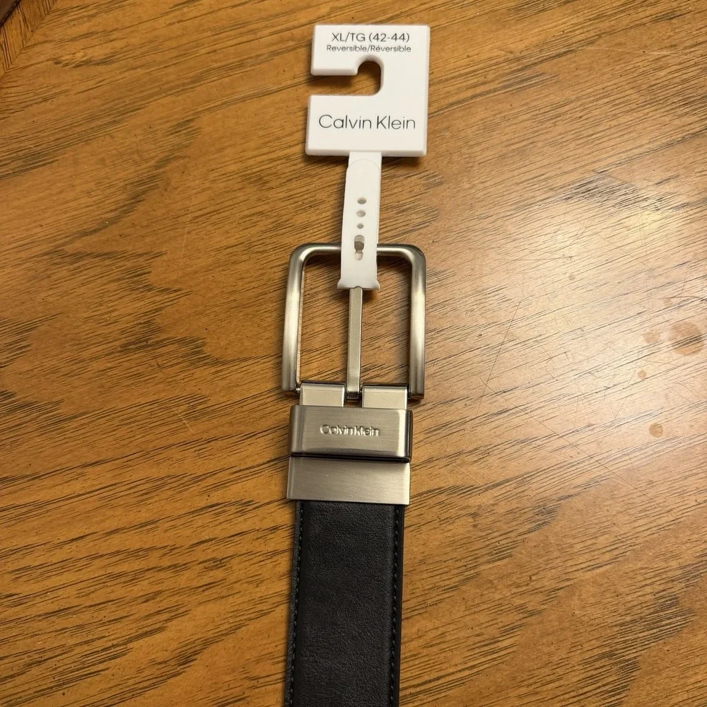 Calvin Klein Reversible Leather‎ Belt Black Brown XL 42–44 NWT